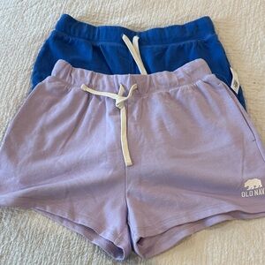 Old Navy Women's Athletic Shorts in Blue and Lavender